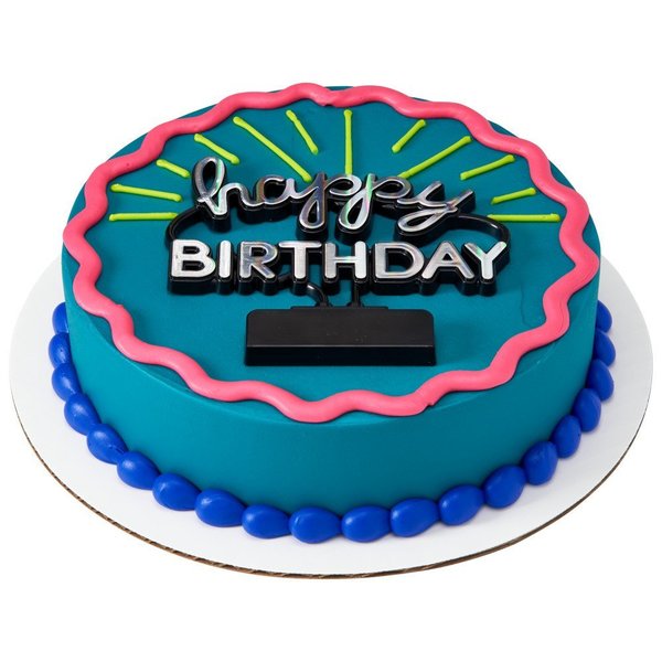 Cakedrake Happy Birthday Neon Sign-Cake Decor Lay-On 2/PKG CD-DCP-23897-2/PKG